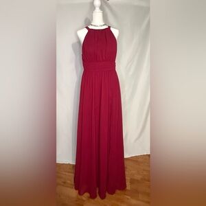 SHEIN Wine Red Sleeveless Maxi Dress